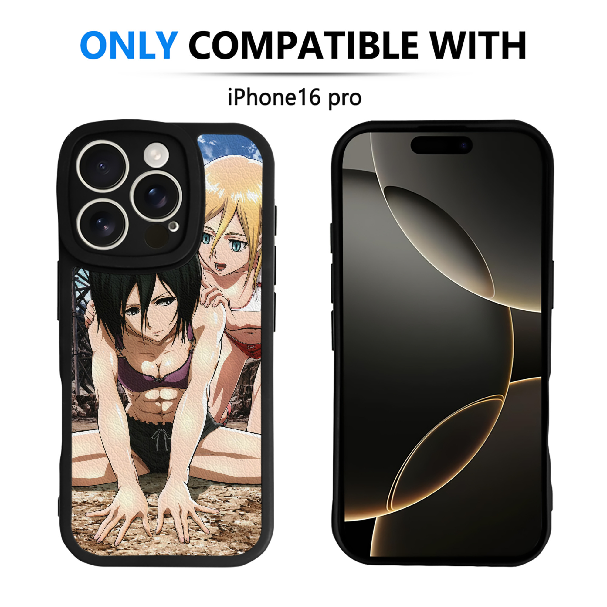 （画像用） 進撃の巨人 Attack on Titan 【iPhone 16シリーズ対応】シリコンスマホケース（レザー調） 材質：シリコン
